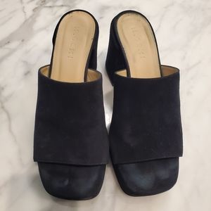 M. Gemi Black Suede Slides size 38.5/8